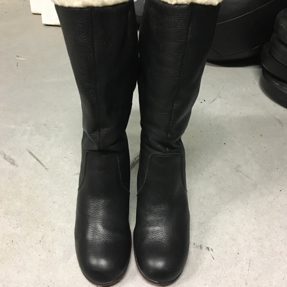 TommyGirl Hilfiger black leather convertible boots - Picture 3 of 8
